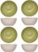 Cosy & Trendy Turbolino platte schaal - 4 stuks - groen - 14 cm