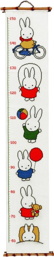 Pako borduurpakket 222.651 dick bruna, groeimeter/meetlat, nijntje