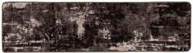 vidaXL - Runner - MARSA - Zwart en Wit - 80 x 400 cm - Polyester en PVC