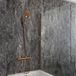 Hudson Reed Elsie Mitigeur thermostatique de douche rond – Avec douchette – Cuivre satiné – Design moderne