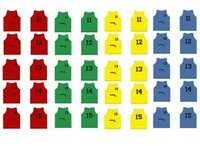 Set van 5 genummerde kazuifels van 11 tot 15 Softee