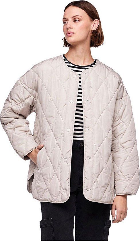 PIECES Stella Quilted Jas Beige