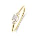 Lucardi Dames 14 karaat geelgouden ring met labgrown diamant 0,415ct