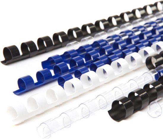 Pavo Plastic Binding Rings - 6mm - Black - 100 Pieces - A4