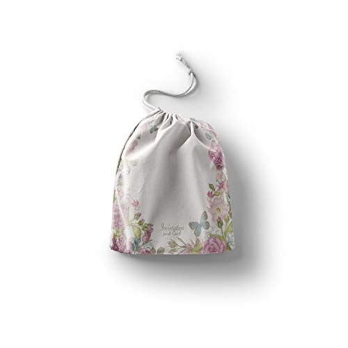Bonamaison Bedrukte katoenen tas met trekkoord - 20 x 30 cm