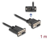 Delock Serial Cable RS-232 D-Sub9 female to D-Sub9 female Power Connection at Pin 9 1 m
