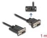 Delock Serial Cable RS-232 D-Sub9 female to D-Sub9 female Power Connection at Pin 9 1 m