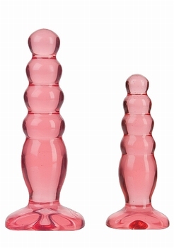 Doc Johnson Crystal Jellies - Anal Delight Trainer Kit - Pink