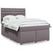 Maison Exclusive - Sommier à lattes de lit avec matelas gris 140x200 cm similicuir