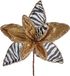 Krist+ Decoratieve Bloem Zebra 24 cm Kerstmis Gouden Wit