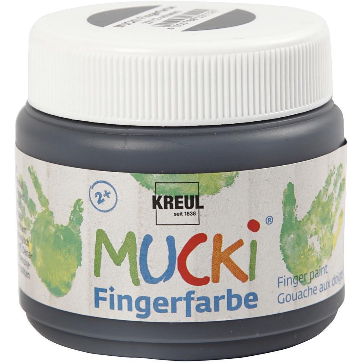 Kreul MUCKI Zwarte Vingerverf – 150ml per stuk