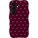 Selencia Vivid Wavy Backcover met MagSafe voor de Samsung Galaxy S26 - Happy Dots Burgundy