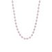 Lucardi Dames Stalen goldplated ketting met rozenkwarts - Ketting - Staal - Goudkleurig - 45 cm