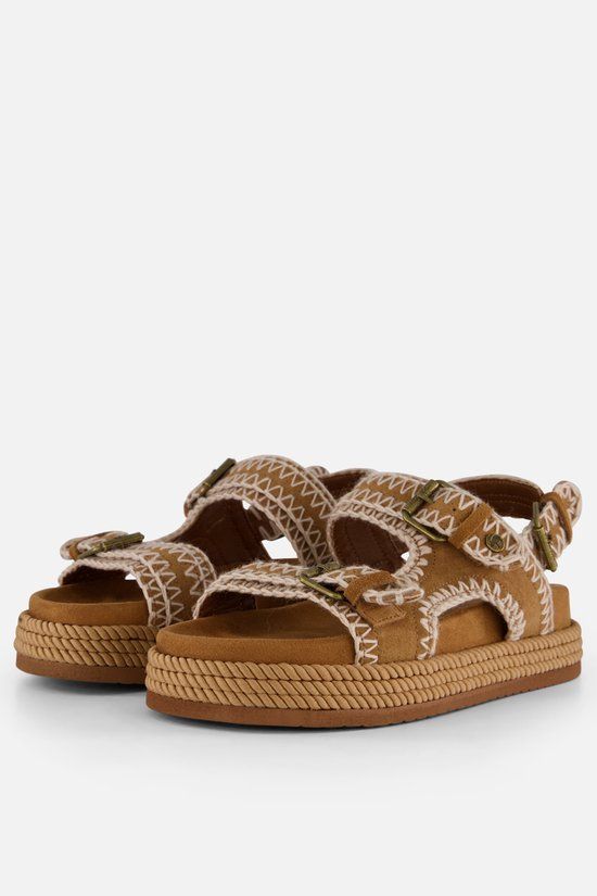 Warmbat Bokhara Sandalen cognac Suede - Maat 37