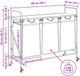 vidaXL Wasmand 3 vakken met planken bruin eikenkleurig
