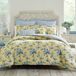 Laura Ashley - Tweepersoons dekbedovertrekset, omkeerbare katoenen beddengoedset, inclusief bijpassende sham(s) met bonus Euro Sham(s) en kussenslopen (Cassidy Yellow, Twin)