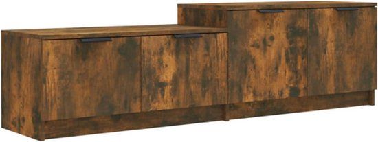 vidaXL Tv-meubel 158,5x36x45 cm bewerkt hout gerookt eikenkleurig