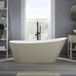 Hudson Reed Baignoire îlot moderne – 150 x 75 cm – Beige – Trop-plein noir – Otterton