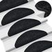 vidaXL Tapis d'escalier 15 pcs 56x17x3 cm Noir