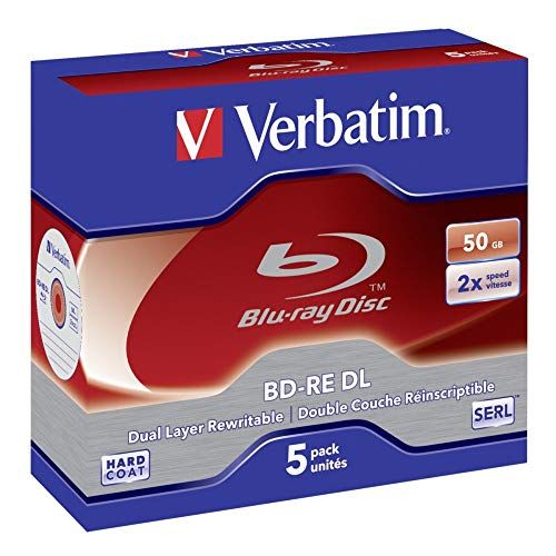 Verbatim BD-R Dual Layer Blu-Ray Disc 50GB, 2x brandsnelheid, Afdrukbaar oppervlak, 5 Pack Jewel Case