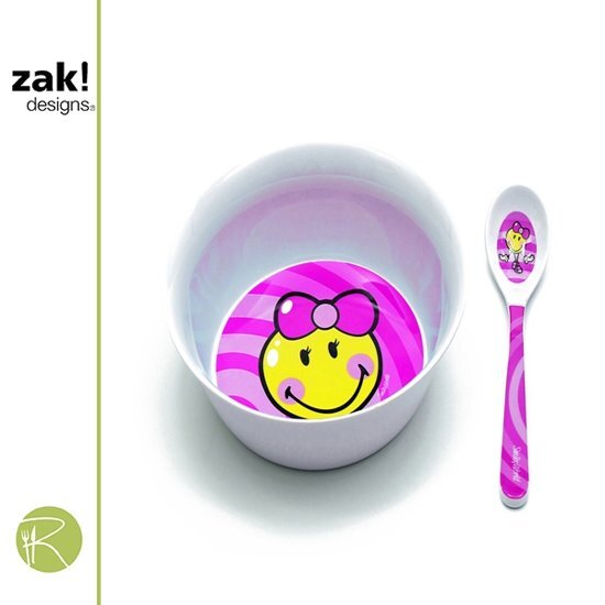 Zak!Designs Ontbijtset smiley kids - girl