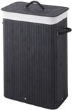 Sealskin Bamboo Wasmand met Deksel - 56 Liter - Zwart