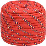 vidaXL Multifunctioneel touw 18 mm 25 m Rood PP