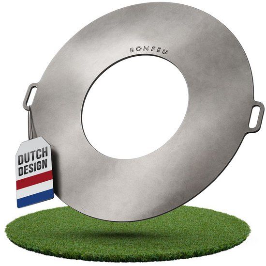 BonFeu BonPlancha Ø60 cm - Grillen met Vuurschaal - Hoge Kwaliteit Staal - Grijs