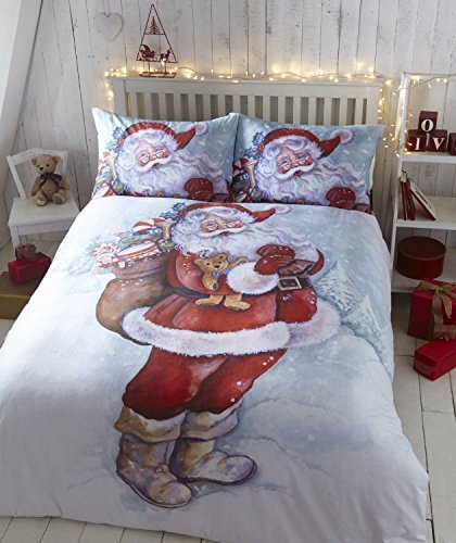 Eleanor James Eenpersoons dekbedovertrek Bed Set Santa Claus Xmas, Polyester, Meerdere kleuren