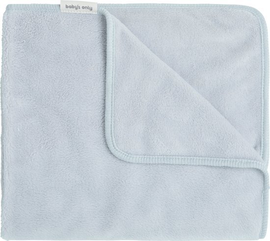 Baby&#39;s Only Wiegdeken gemaakt van teddystof - Baby deken Cozy - Dekentje voor jongens en meisjes - 2.0 TOG - 70x95 cm - Misty Blue - Superzacht en comfortabel