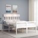 Maison Exclusive - Lit avec tête de lit pour seniors, blanc, 140x190 cm, bois massif