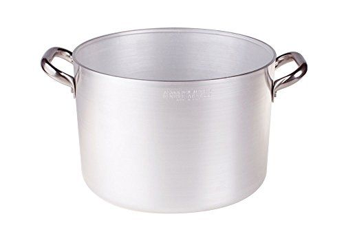 Pentole Agnelli Professionele aluminium 3 mm diepe saucepot met 2 handgrepen, 7,2 liter
