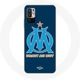 Maniacase Hoesjes voor Xiaomi Redmi Note 10 5G Olympique de Marseille OM blauw logo