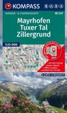 KOMPASS Wanderkarte 037 Mayrhofen, Tuxer Tal, Zillergrund 1:25.000