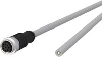 METZ CONNECT 142MKA20100 - 10 m - M12 - Female - Grey - 24/14 - Polyvinyl chloride (PVC)