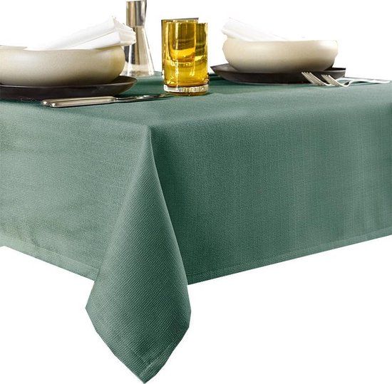 De Witte Lietaer Tafellaken Rond Laurel Groen Ø 210 cm - 100% Polyester