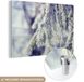 MuchoWow® Glaschilderij 180x120 cm - Acrylglas Schilderij - Hiver - Pin - Neige - Paysage - Photo sur verre