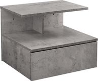 en.casa Nachtkastje zwevend Elba met lade 40x35x31 cm betonlook