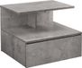 en.casa Nachtkastje zwevend Elba met lade 40x35x31 cm betonlook