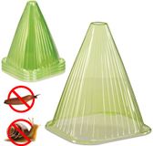 Relaxdays plantenhoedjes - set van 32 - tegen vorst - 22 cm - groen