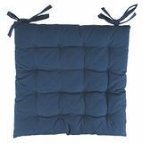 Zomerkussen voor buiten, van katoen, 40 x 40 cm, voor buitenstoel, blauw