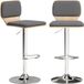 HOMCOM tabouret de bar - tissu aspect lin (100% polyester) - 41x47,5x102cm - Gris