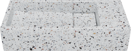 Balmani Mood fonteintje 45 x 20 cm bianco nero terrazzo