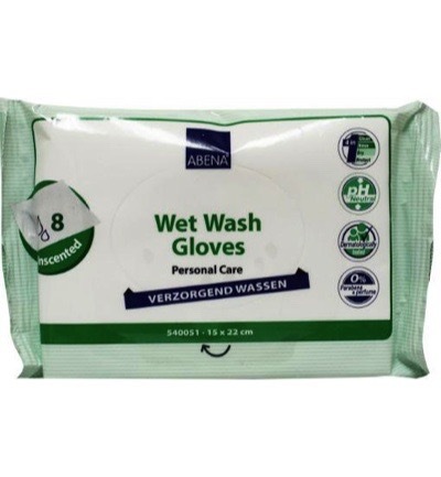 Abena Wet wash washandjes verzorgend 8ST