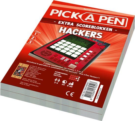 999 Games Pick a Pen Hackers Scoreblokken