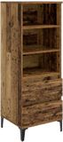 vidaXL Highboard Oud hout 40 x 36 x 110 cm Bewerkt hout
