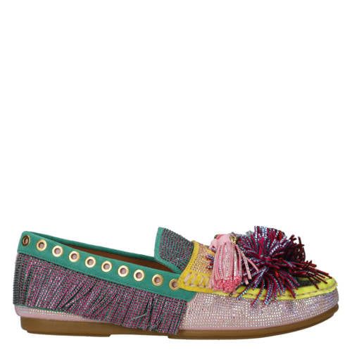 Kurt Geiger Pompom suède mocassins multi