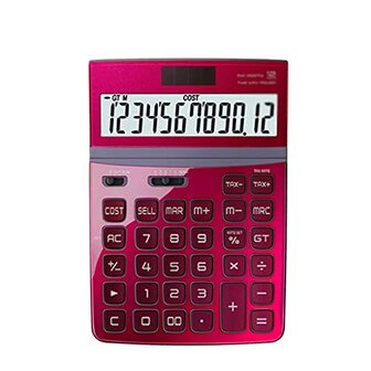 LEEOOL 12-cijferige rekenmachine Pianoverf Paneel Kantoor Financiën Zonnecomputer Modieus Mooie kantoorbenodigdheden (kleur: E-maat) qujunji (Color : B, Size : As the picture shows)