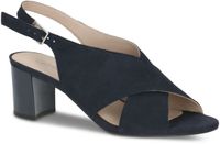 Caprice Dames Sandaaltje 9-28309-46 Ocean Suede Blokhak Donkerblauw Leer Maat 40 EU