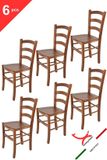 t m c s Tommychairs Venice - Eetkamerstoelen - Set van 6 - Walnoot - Hout